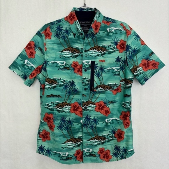 5/$25 Speedo men’s button floral shirt small - Picture 1 of 4